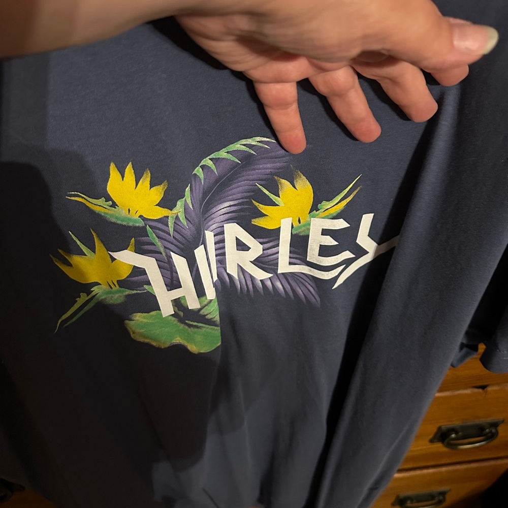 Hurley Blue and Yellow Short Sleeve Tee